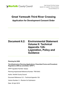 Great Yarmouth Third River Crossing Document