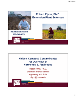 Robert Flynn, Ph.D. Extension Plant Sciences