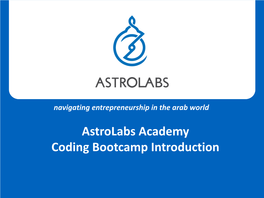 Astrolabs Academy Coding Bootcamp Introduction Your Instructors