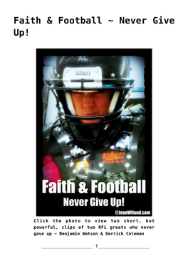 Faith & Football