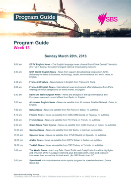 Program Guide Week 13
