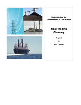 Coal Trading Glossary