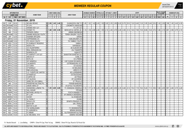 Midweek Regular Coupon 29/10/2019 09:12 1 / 5