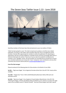 The Seven Seas Tattler Issue 1.13 - June 2018