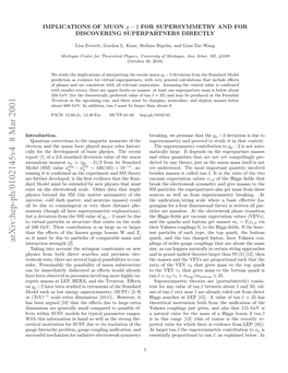 Arxiv:Hep-Ph/0102145V4 8 Mar 2001