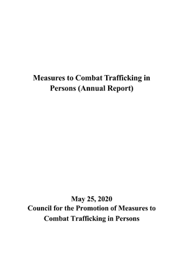 Measures to Combat Trafficking in Persons (Annual Report)