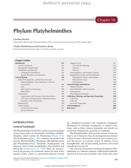 Phylum Platyhelminthes