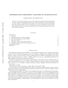 Arxiv:1910.06312V3 [Math.PR] 12 Oct 2020