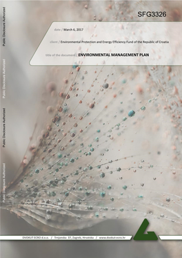 H. Environmental Monitoring (Monitoring) of the Environmetal Management Program (Emp) 42 H.1