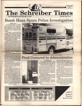 The Schreiber Times Port Washington, New York, May 10, 1990 Volume XXX, No