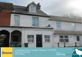 2 Canterbury Road, Lyminge, Folkestone, CT18 8HT £250,000 Freehold EPC Rating