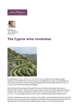 The Cyprus Wine Revolution | Articles