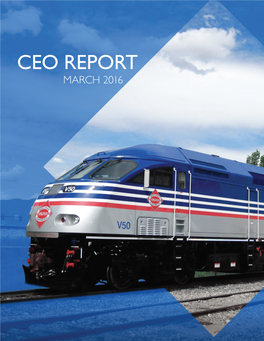 Ceo Report March 2016 Our Mission