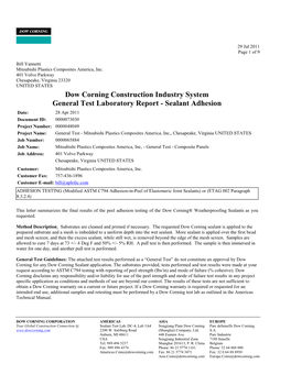 Dow Sealant Report, 2011