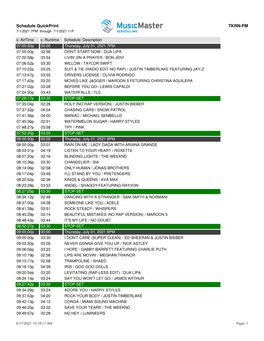 Schedule Quickprint TKRN-FM