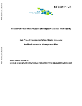 Rehabilitation and Construction of Bridges in Lentekhi Municipality