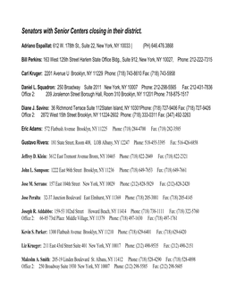 Senators with Senior Centers Closing in Their District