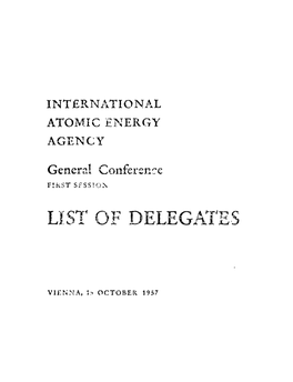 List of Delegates