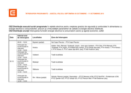 CEZ Distribuţie Execută Lucrări Programate În Reţelele Electrice
