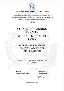 Strategic Planning for City Attractiveness in Sicily