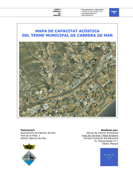 Mapa De Capacitat Cabrera De Mar Modificat 02,06,09 Enviat 5,06,09