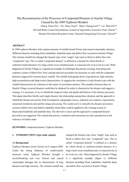 PAPER FORMAT for the INTERNATIONAL SYMPOSIUM On