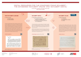 Digital Resources for the Composer Franz Schubert – the Databases ‘Schubert Online’ and ‘Schubert Digital’