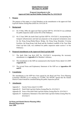 Islands District Council IDC Paper No