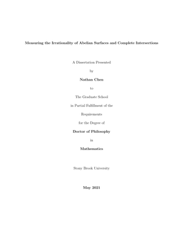 Measuring the Irrationality of Abelian Surfaces and Complete Intersections