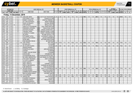 Midweek Basketball Coupon 11/12/2019 09:40 1 / 2