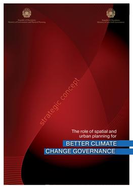 THE ROLE of SPATIAL and URBAN PLANNING for BETTER CLIMATE CHANGE MANAGEMENT Author: Biljana Pulevska