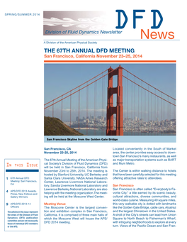 THE 67TH ANNUAL DFD MEETING San Francisco, California November 23–25, 2014