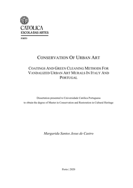 Conservation of Urban Art