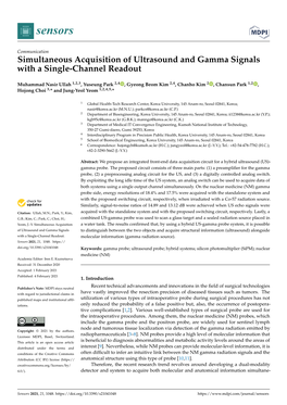 Simultaneous Acquisition of Ultrasound and Gamma Signals with a Single-Channel Readout