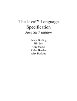 The Java™ Language Specification Java SE 7 Edition