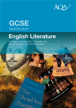 GCSE English Literature Specification