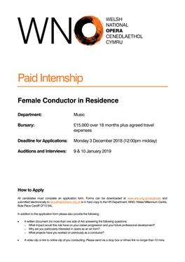 Paid Internship