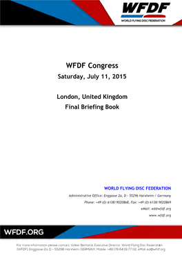 0 WFDF 2015 Congress Briefing Book Title