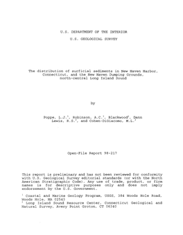 The Distribution of Surficial Sediments in New Haven Harbor, Connecticut, and the New Haven Dumping Grounds, North-Central Long Island Sound