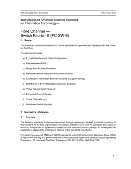 Fibre Channel — Switch Fabric - 6 (FC-SW-6) 1 Scope