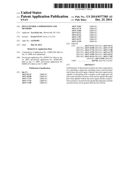 (12) Patent Application Publication (10) Pub. No.: US 2014/0377385 A1 ENAN (43) Pub