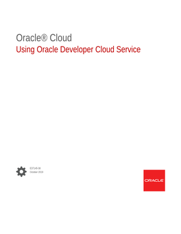 Using Oracle Developer Cloud Service
