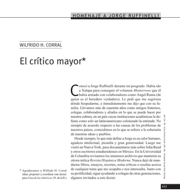 El Crítico Mayor*