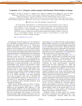 Vesignieite: an S=12 Kagome Antiferromagnet with Dominant