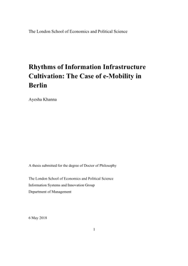 Rhythms of Information Infrastructure Cultivation: the Case of E-Mobility in Berlin