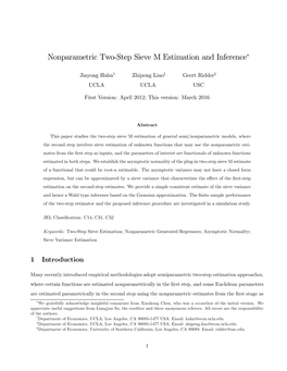 Nonparametric Two$Step Sieve M Estimation and Inference