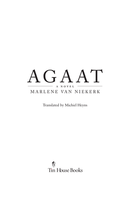 Agaata Novel Marlene Van Niekerk