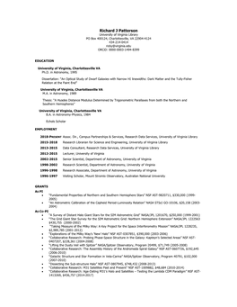 Richard J Patterson University of Virginia Library PO Box 400124, Charlottesville, VA 22904-4124 434-214-0414 Ricky@Virginia.Edu Orcid: 0000-0003-1494-8399
