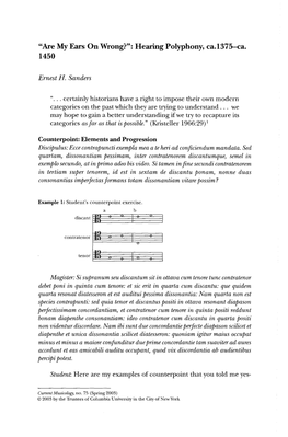 Hearing Polyphony, Ca.1375-Ca. 1450