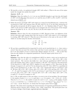 Tiebreaker Solutions April 7, 2019